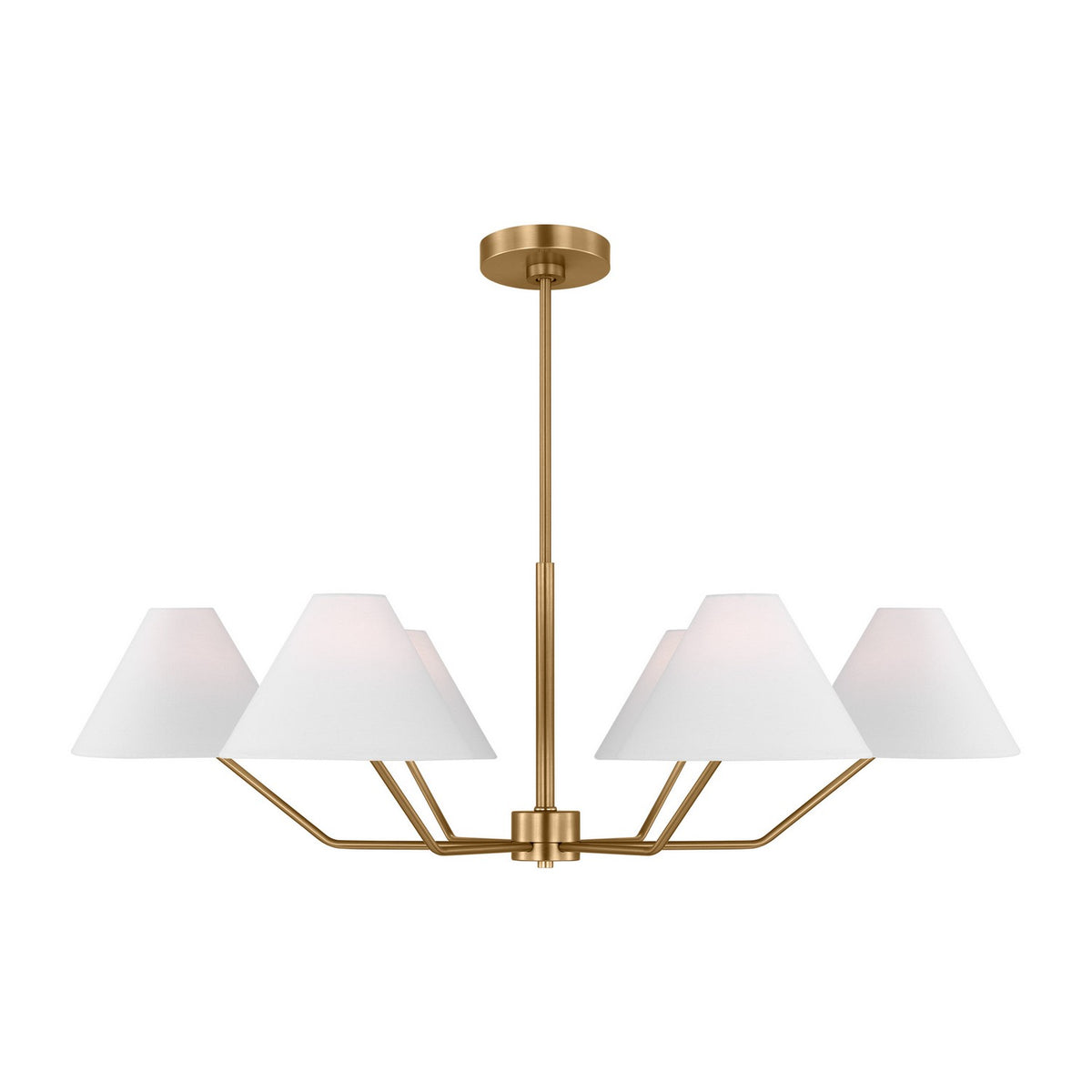 Visual Comfort Studio - DJC1016SB - Six Light Chandelier - Burke - Satin Brass