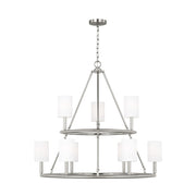 Visual Comfort Studio - DJC1099BS - Nine Light Chandelier - Egmont - Brushed Steel