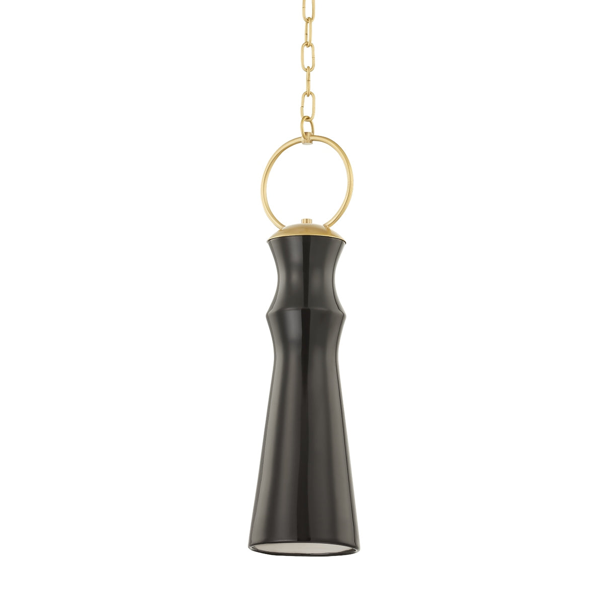 Hudson Valley - 2270-AGB/CGM - One Light Pendant - Borden - Aged Brass/Ceramic Gloss Mink