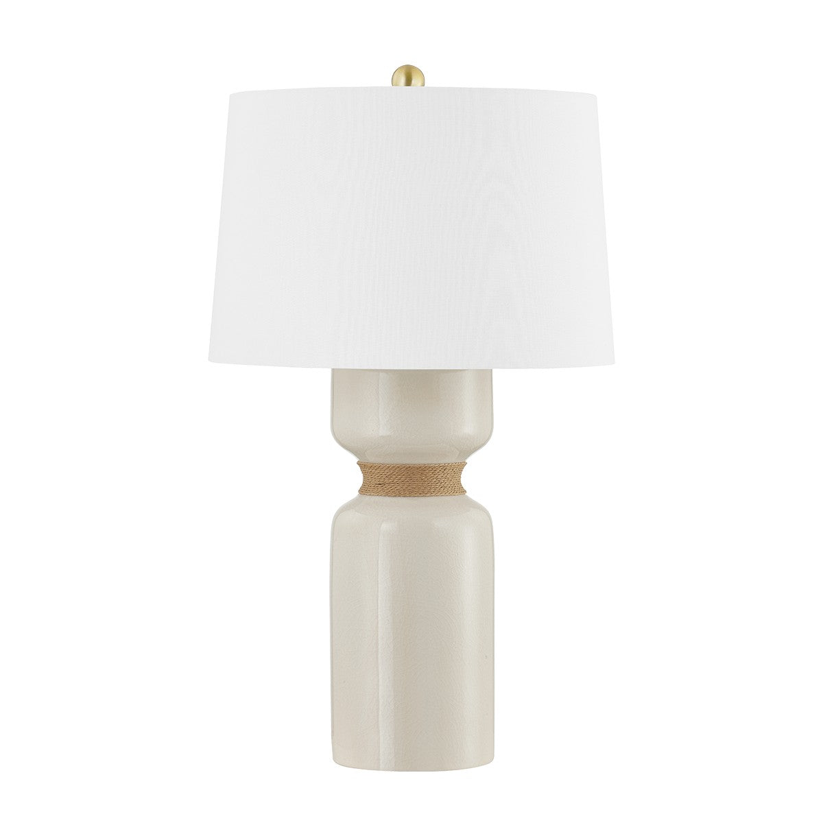 Hudson Valley - BKO1101-AGB/CIC - One Light Table Lamp - Mindy - Aged Brass/Ceramic Ivory Crackle