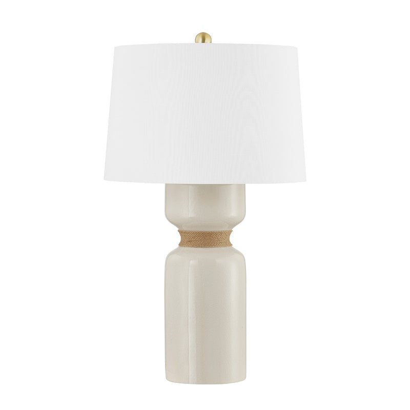 Hudson Valley - BKO1101-AGB/CIC - One Light Table Lamp - Mindy - Aged Brass/Ceramic Ivory Crackle