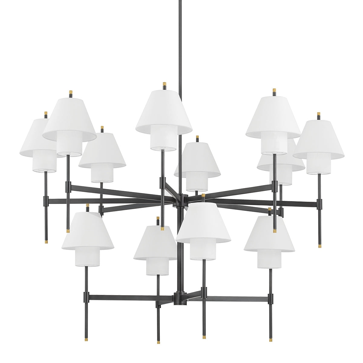 Hudson Valley - PI1899812-AGB/DB - 12 Light Chandelier - Glenmoore - Aged Brass