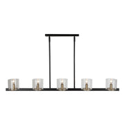 Artcraft - AC11825BB - Five Light Island Pendant - Salinas - Black and Brass