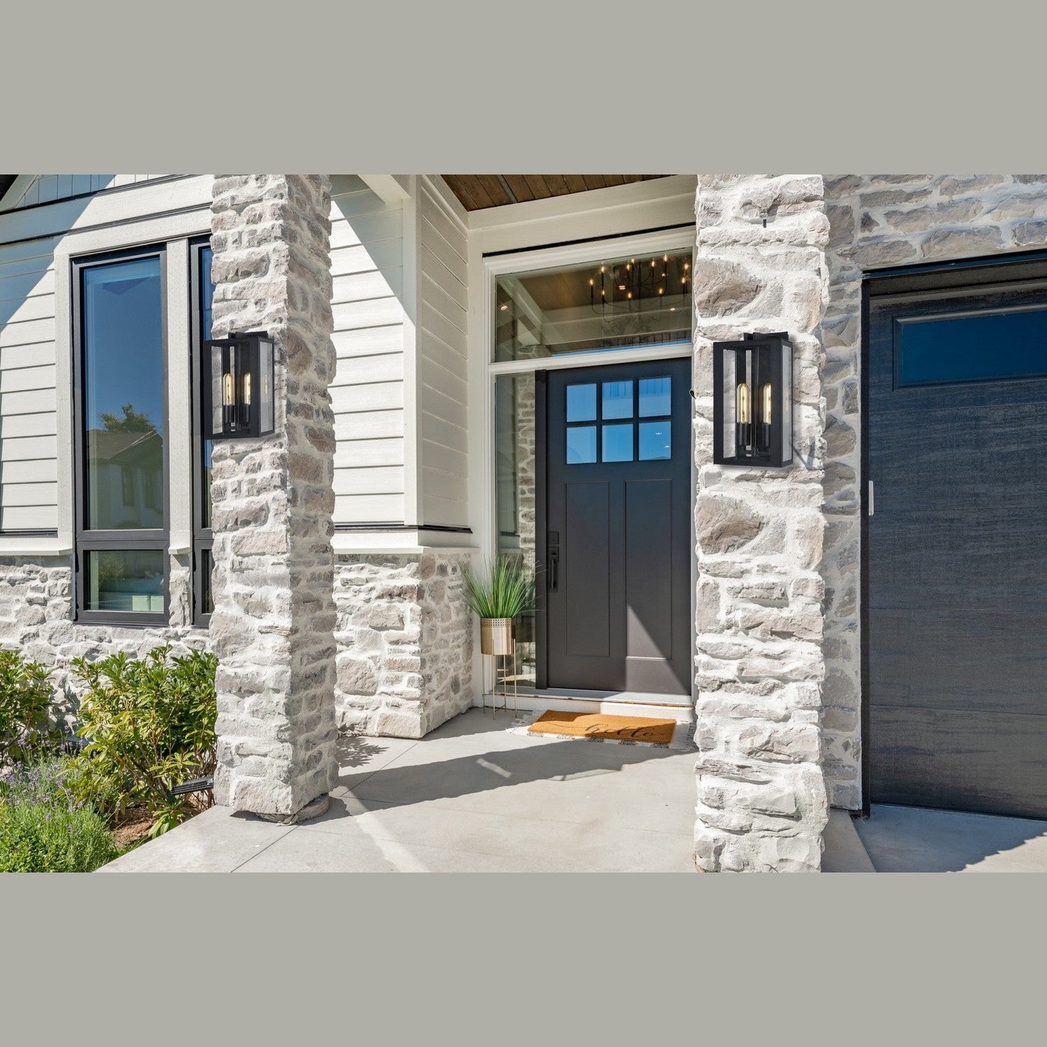 Artcraft - AC8791BK - Two Light Outdoor Wall Mount - Waterville - Matte Black