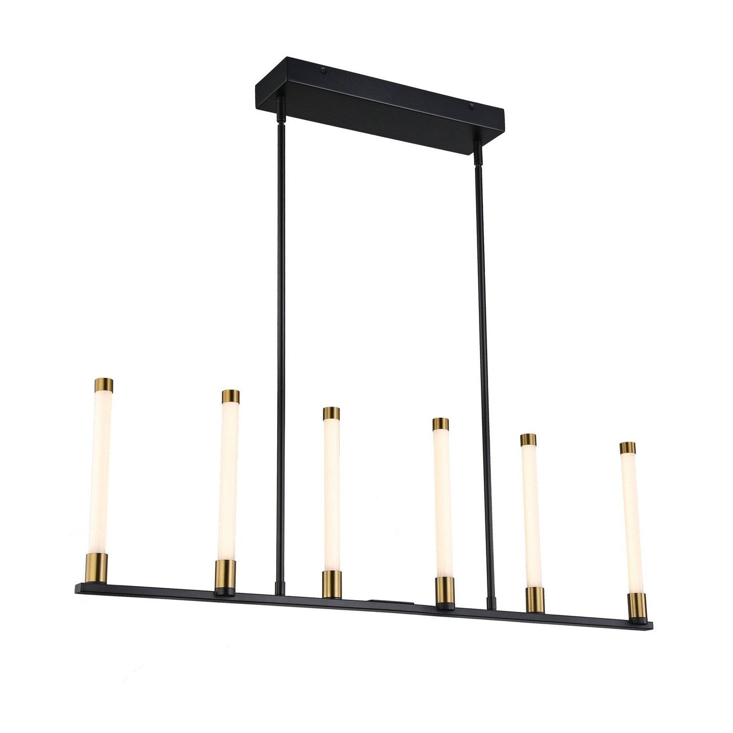 Artcraft - SC13086BB - LED Island Pendant - Infiniti - Matte Black & Brass
