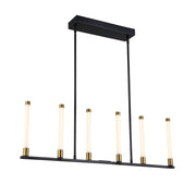 Artcraft - SC13086BB - LED Island Pendant - Infiniti - Matte Black & Brass