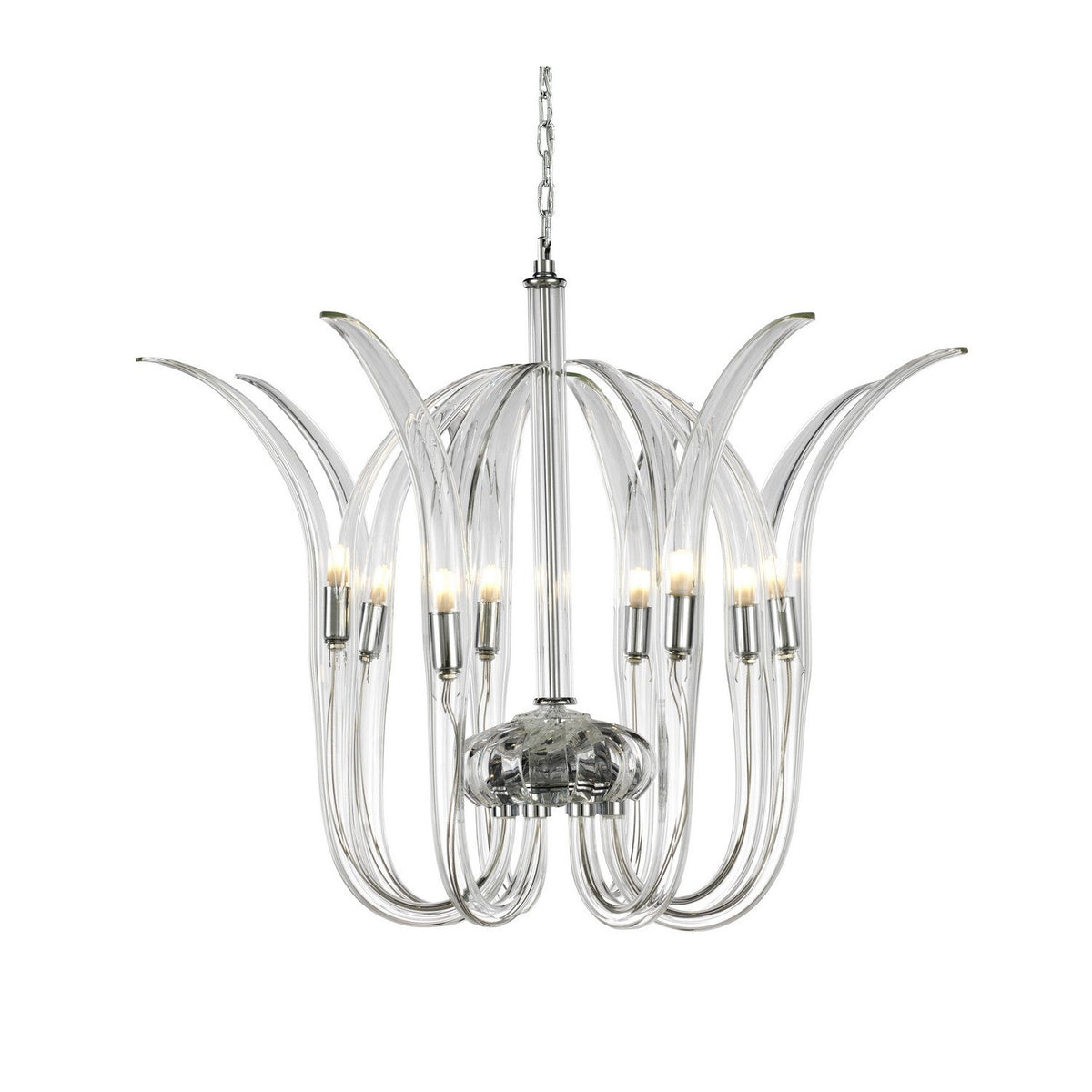 Metropolitan - N9438 - Eight Light Pendant - Cisne - Polished Nickel
