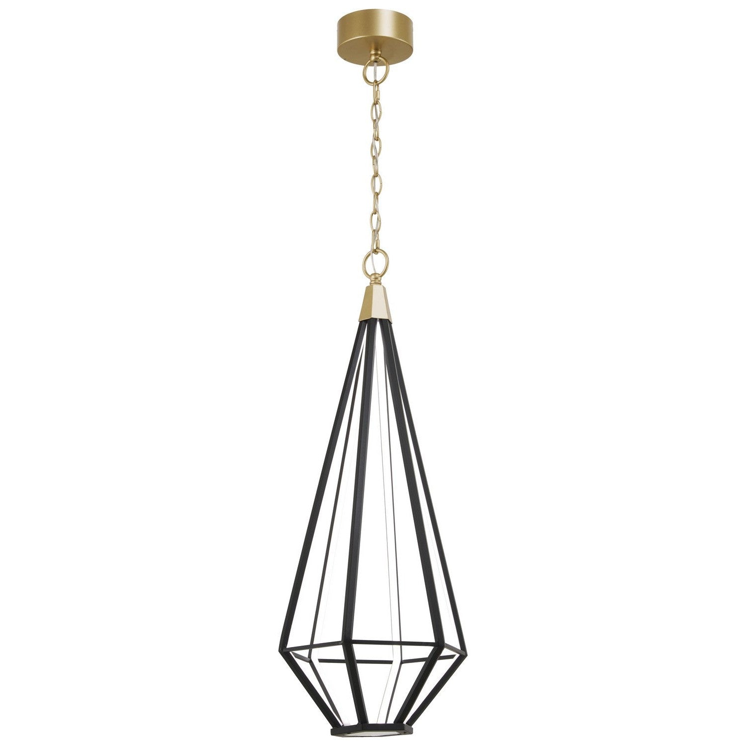 George Kovacs - P5521-726A-L - LED Pendant - Dripping Gems - Painted Soft Brass & Coal