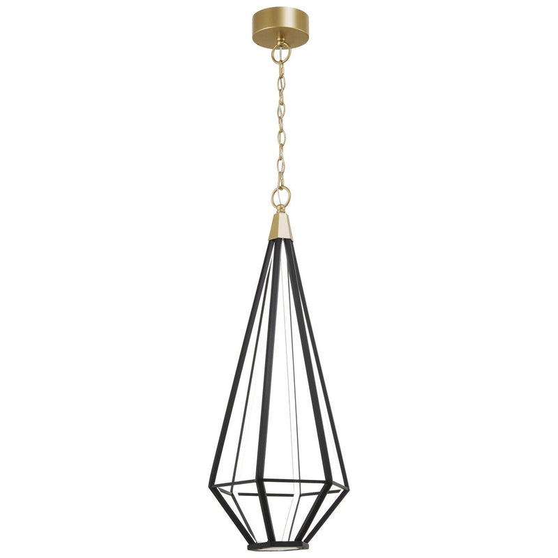George Kovacs - P5521-726A-L - LED Pendant - Dripping Gems - Painted Soft Brass & Coal