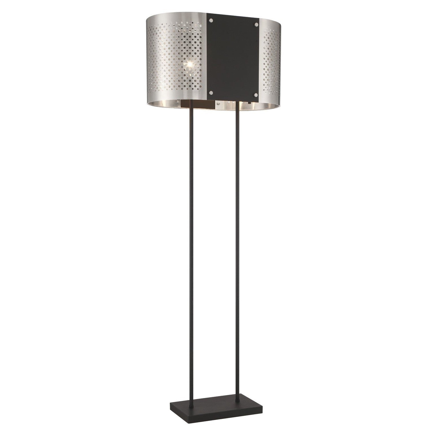 George Kovacs - P5534-420 - Two Light Floor Lamp - Noho - Brushed Nickel W/ Sand Coal
