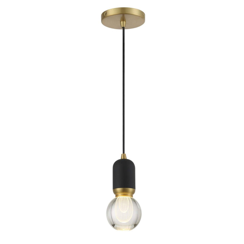 George Kovacs - P5590-793-L - LED Mini Pendant - Mixed Up - Sand Coal And Mountain Gold