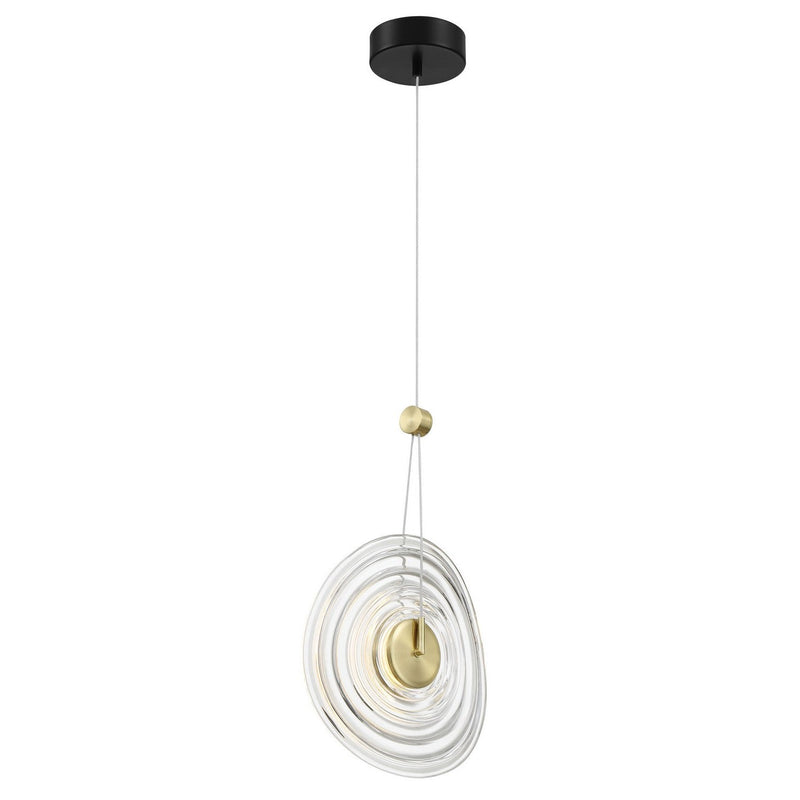 George Kovacs - P5600-884-L - LED Pendant - Topknot - Coal And Brushed Gold