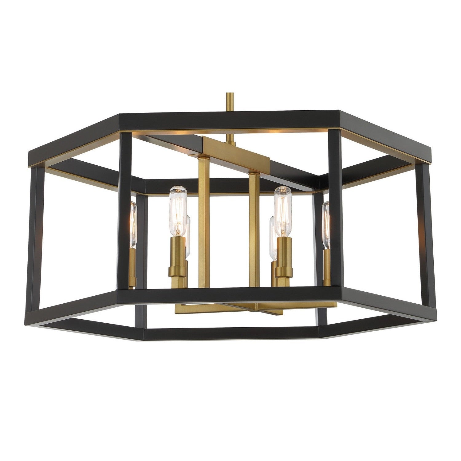 Minka-Lavery - 2116-726 - Six Light Pendant - Union Estates - Coal And Soft Brass