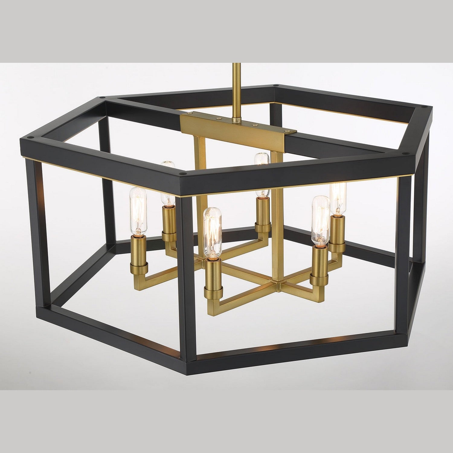 Minka-Lavery - 2116-726 - Six Light Pendant - Union Estates - Coal And Soft Brass