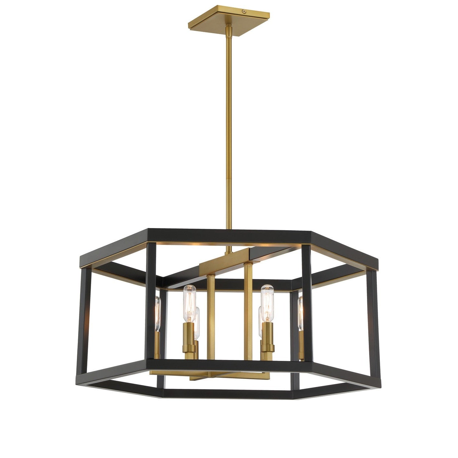 Minka-Lavery - 2116-726 - Six Light Pendant - Union Estates - Coal And Soft Brass