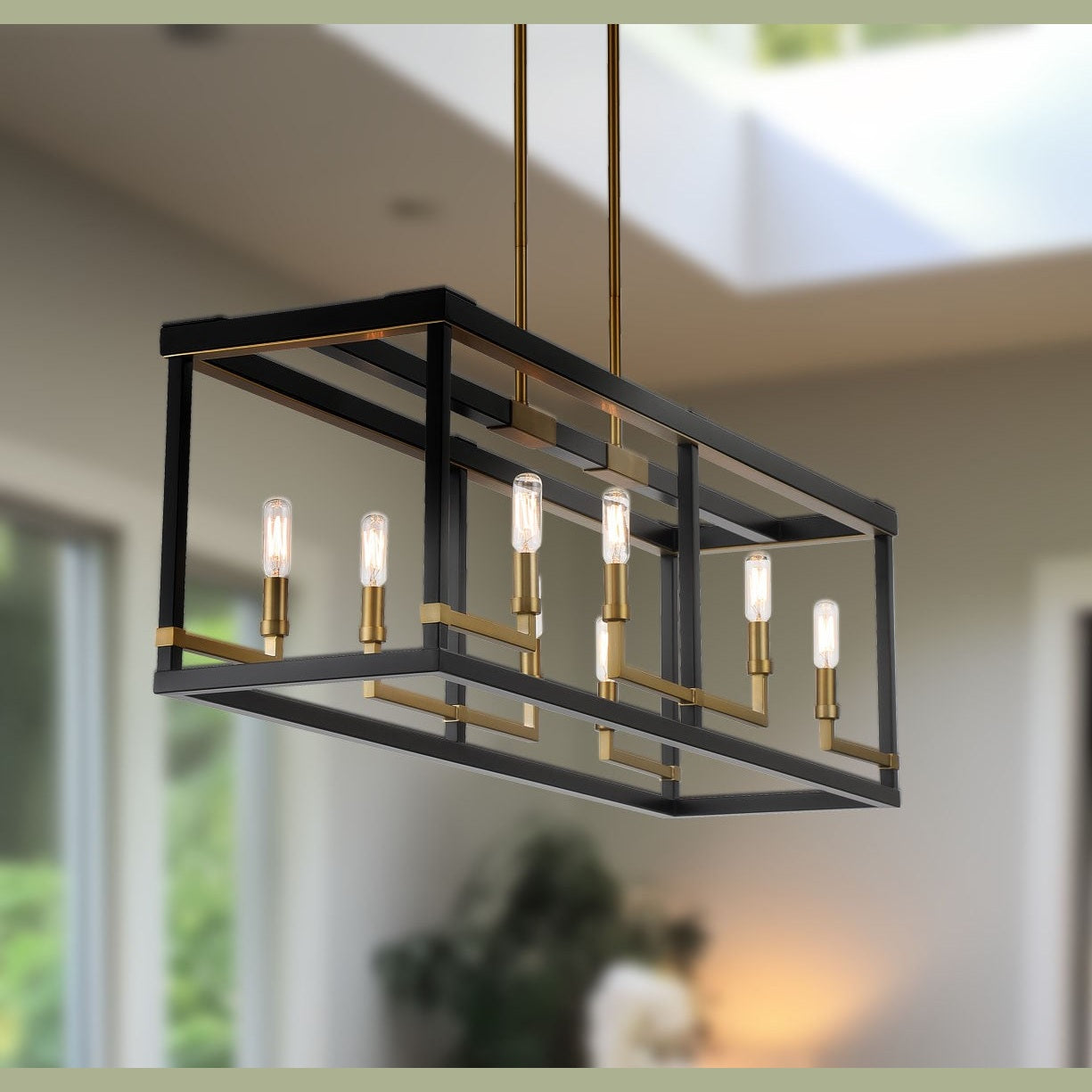 Minka-Lavery - 2118-726 - Eight Light Island Pendant - Union Estates - Coal And Soft Brass