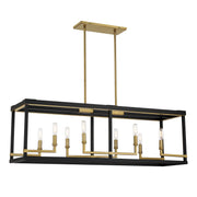 Minka-Lavery - 2118-726 - Eight Light Island Pendant - Union Estates - Coal And Soft Brass