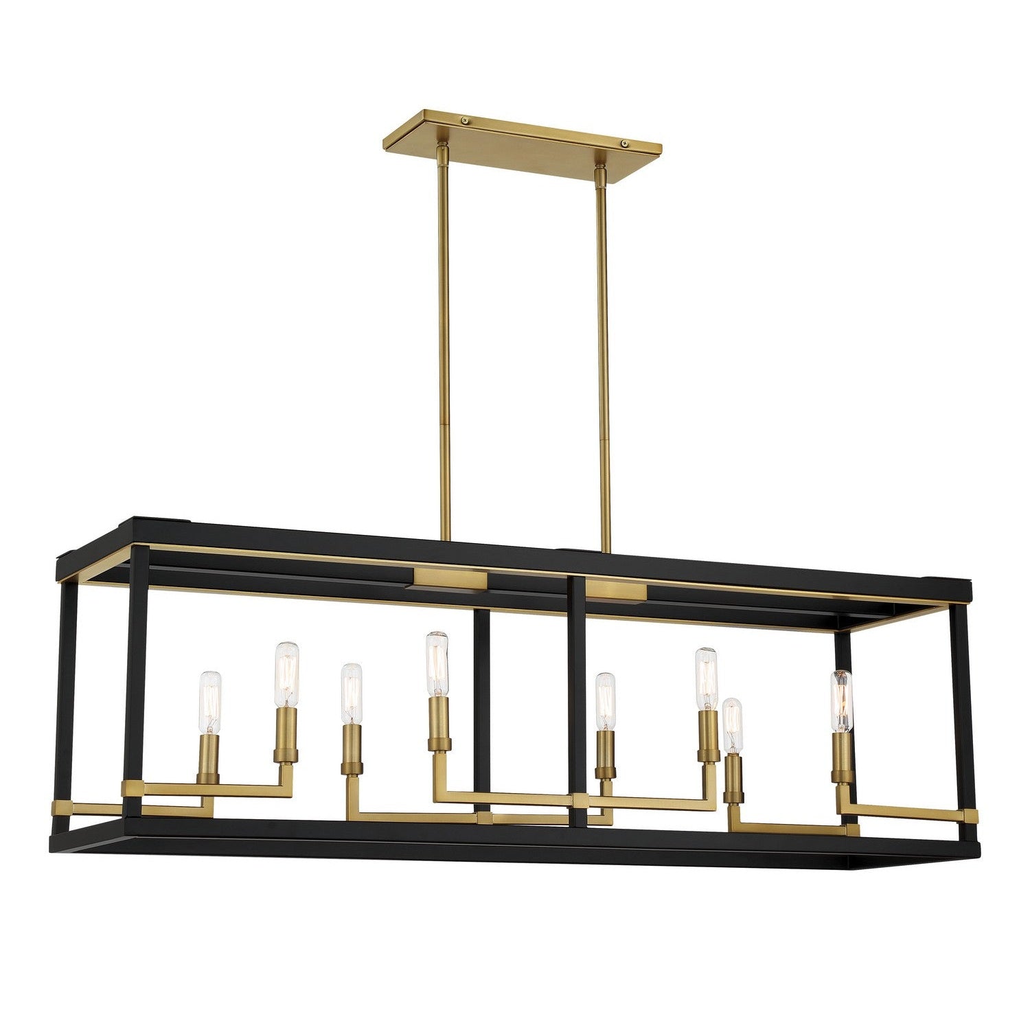 Minka-Lavery - 2118-726 - Eight Light Island Pendant - Union Estates - Coal And Soft Brass