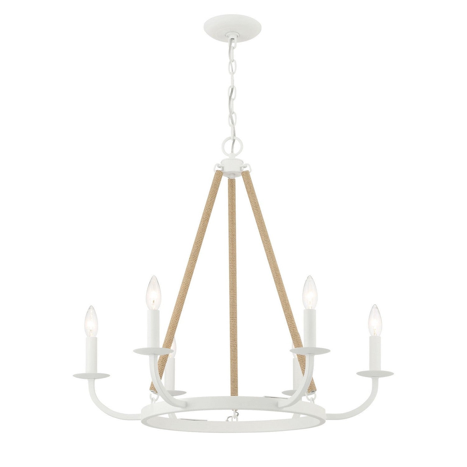 Minka-Lavery - 2126-655 - Six Light Chandelier - Lanton - Sand White