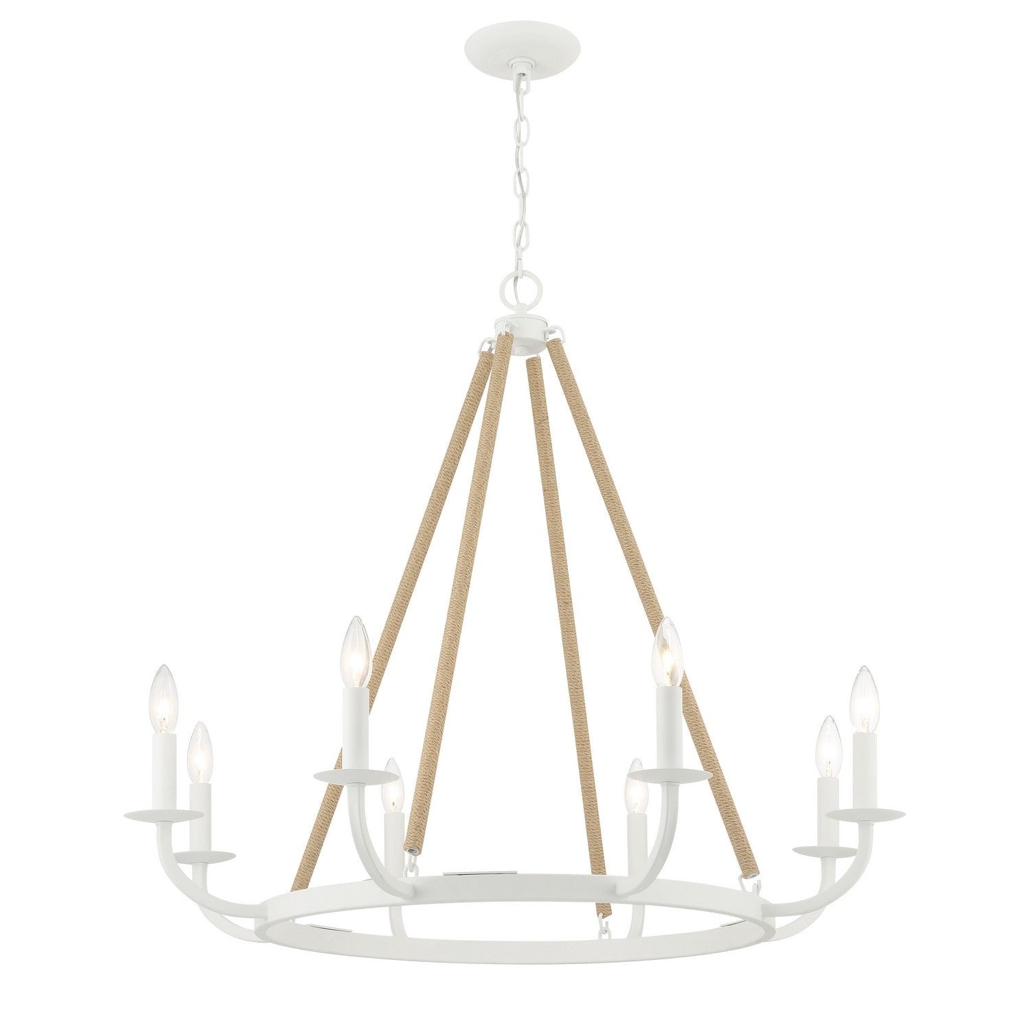 Minka-Lavery - 2128-655 - Eight Light Chandelier - Lanton - Sand White