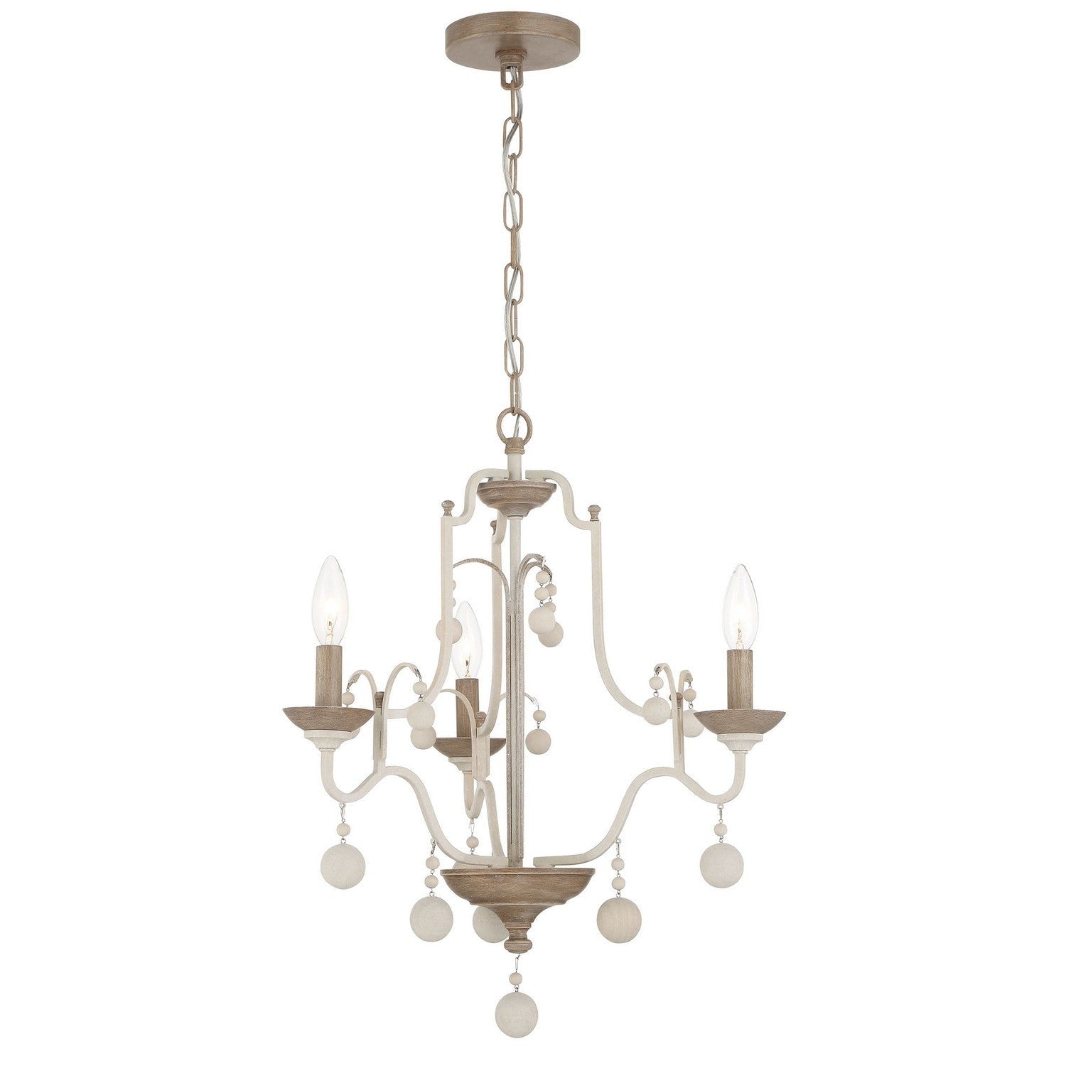 Minka-Lavery - 2663-717 - Three Light Chandelier - Colonial Charm - White Wash & Sun Dried Clay