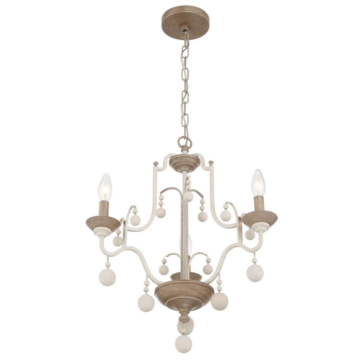 Minka-Lavery - 2663-717 - Three Light Chandelier - Colonial Charm - White Wash & Sun Dried Clay