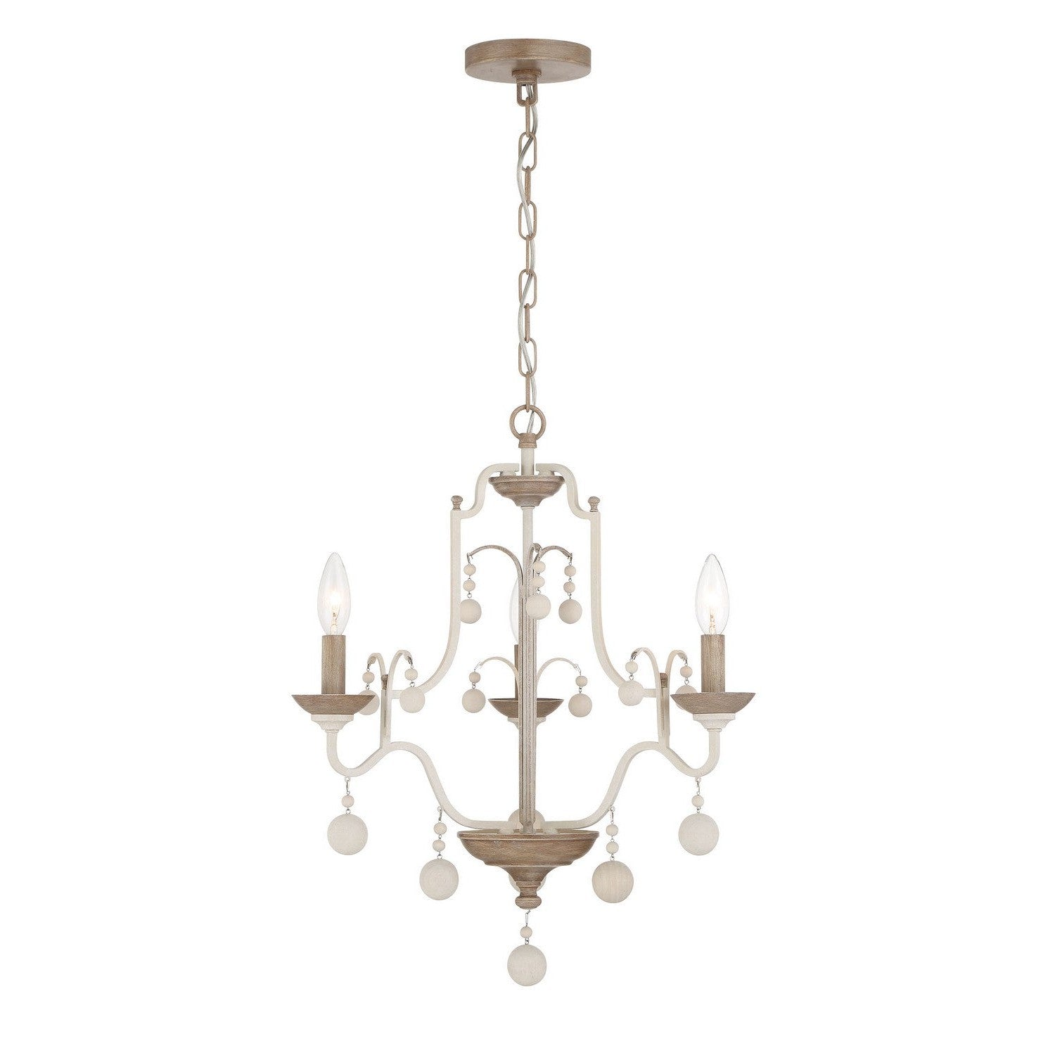 Minka-Lavery - 2663-717 - Three Light Chandelier - Colonial Charm - White Wash & Sun Dried Clay
