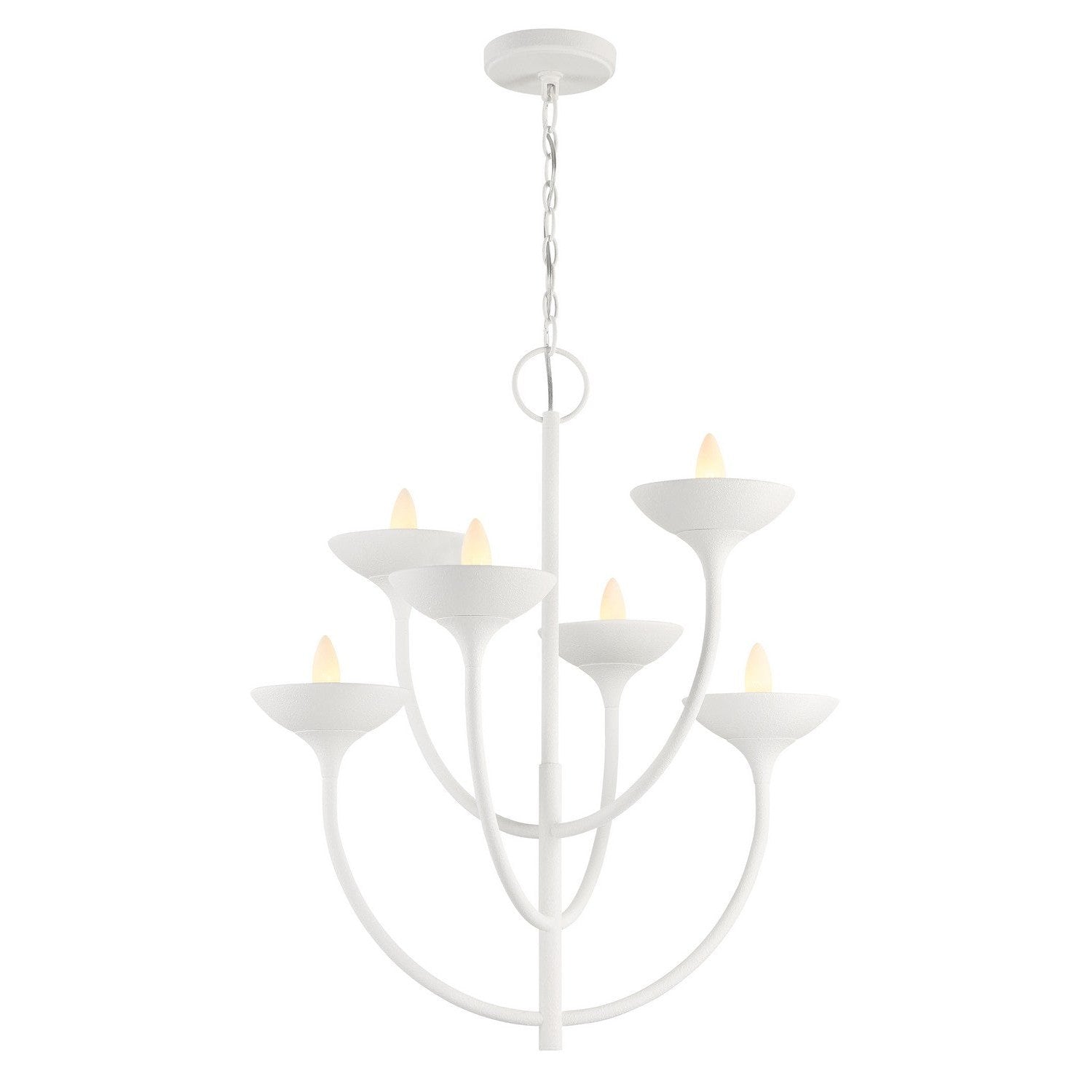 Minka-Lavery - 4715-892 - Six Light Chandelier - Ryton - Plaster White