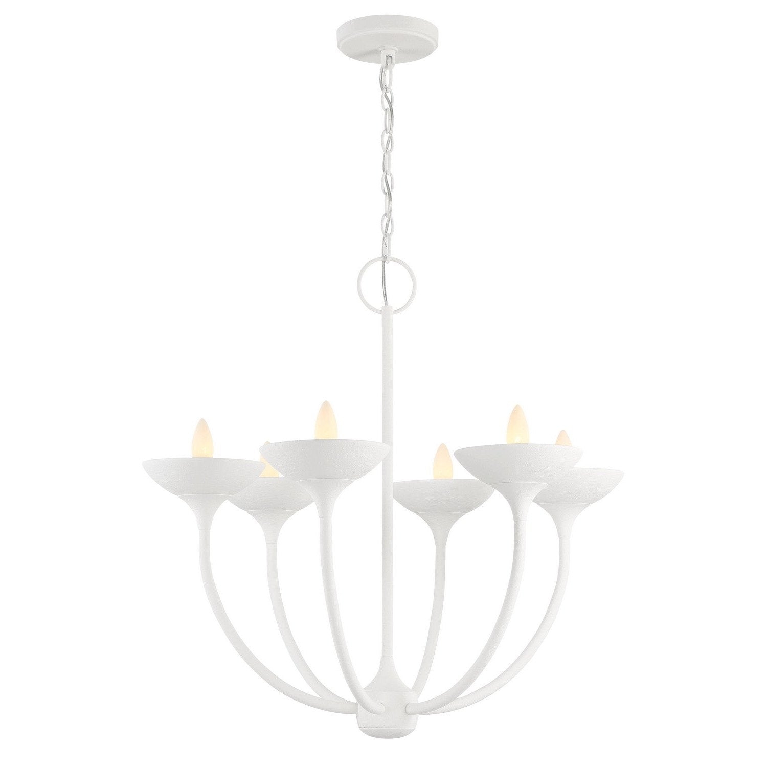 Minka-Lavery - 4716-892 - Six Light Chandelier - Ryton - Plaster White