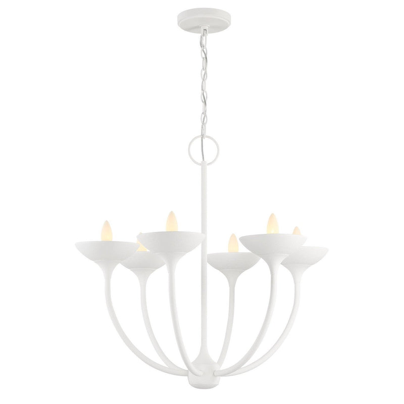 Minka-Lavery - 4716-892 - Six Light Chandelier - Ryton - Plaster White