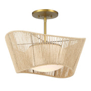 Minka-Lavery - 6574-695 - One Light Semi Flush Mount - Key Largo - Soft Brass