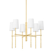 Troy Lighting - F8828-VGL - Six Light Chandelier - River - Vintage Gold Leaf