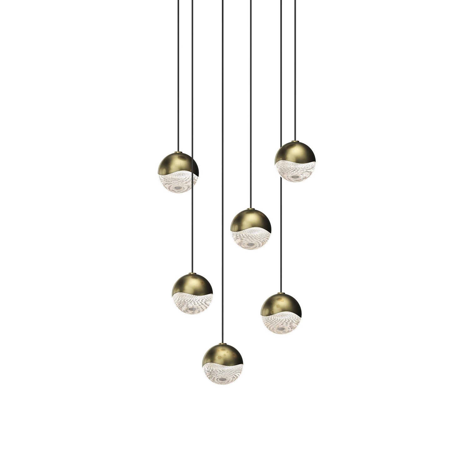 Sonneman - 2915.14-SML - LED Pendant - Grapes - Brass