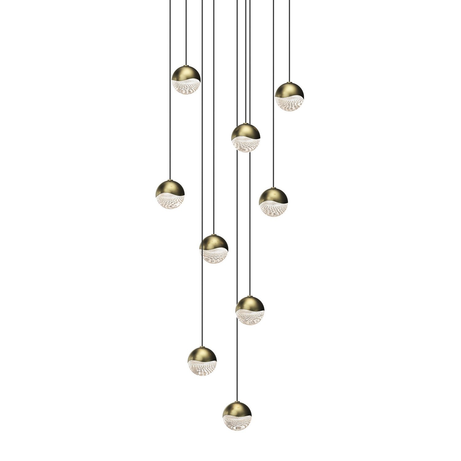 Sonneman - 2916.14-SML - LED Pendant - Grapes - Brass