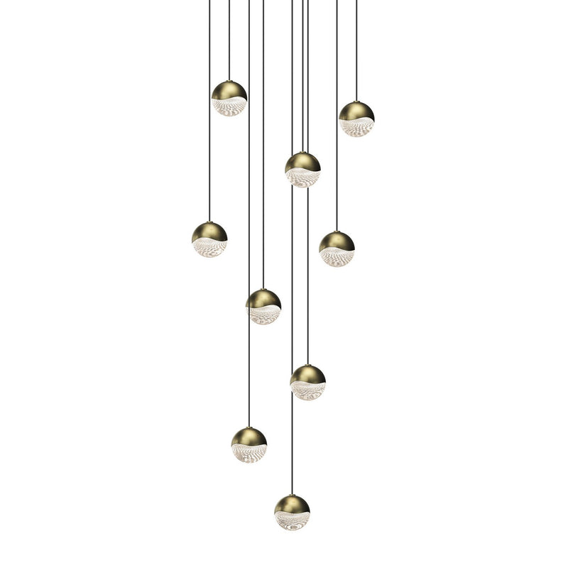 Sonneman - 2916.14-SML - LED Pendant - Grapes - Brass