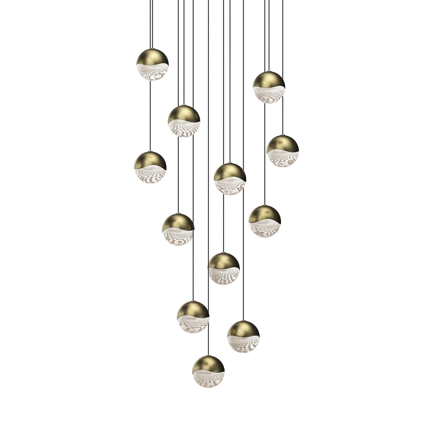 Sonneman - 2917.14-MED - LED Pendant - Grapes - Brass
