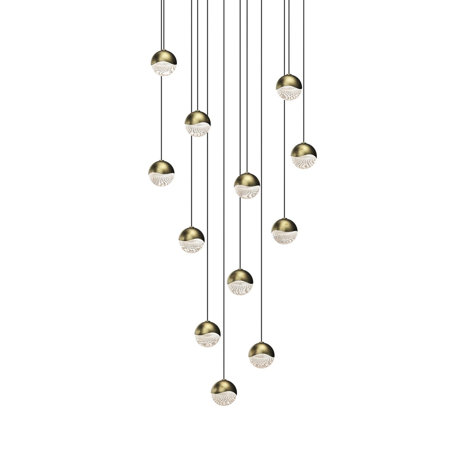 Sonneman - 2917.14-SML - LED Pendant - Grapes - Brass