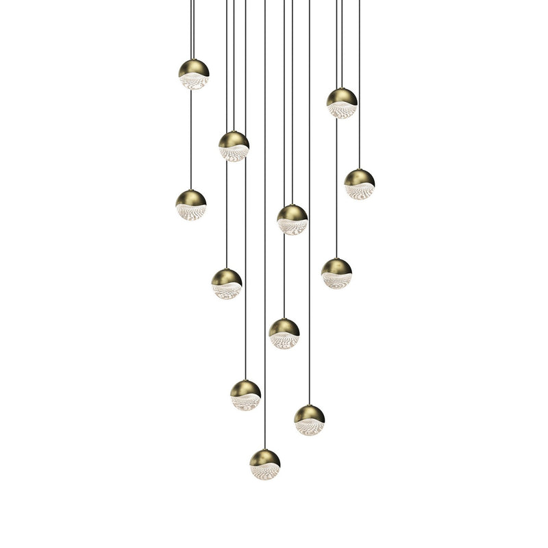 Sonneman - 2917.14-SML - LED Pendant - Grapes - Brass