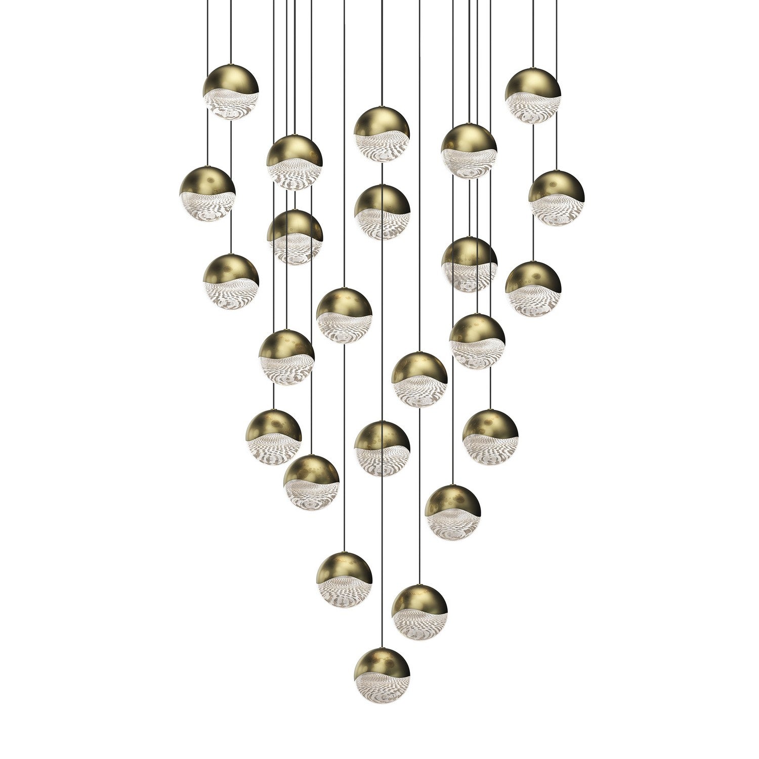 Sonneman - 2918.14-LRG - LED Pendant - Grapes - Brass