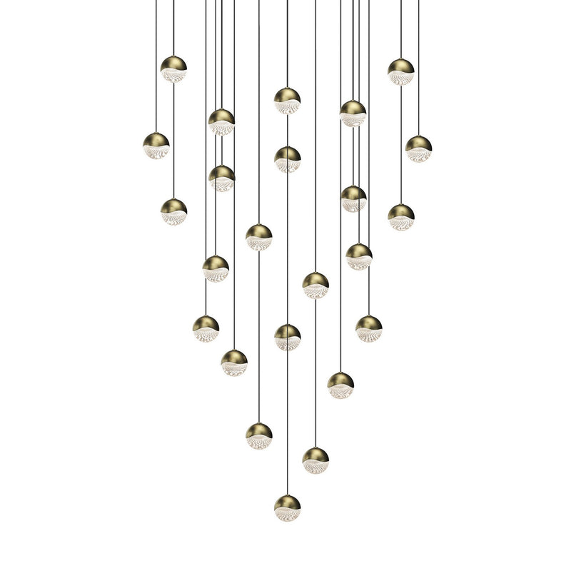 Sonneman - 2918.14-SML - LED Pendant - Grapes - Brass