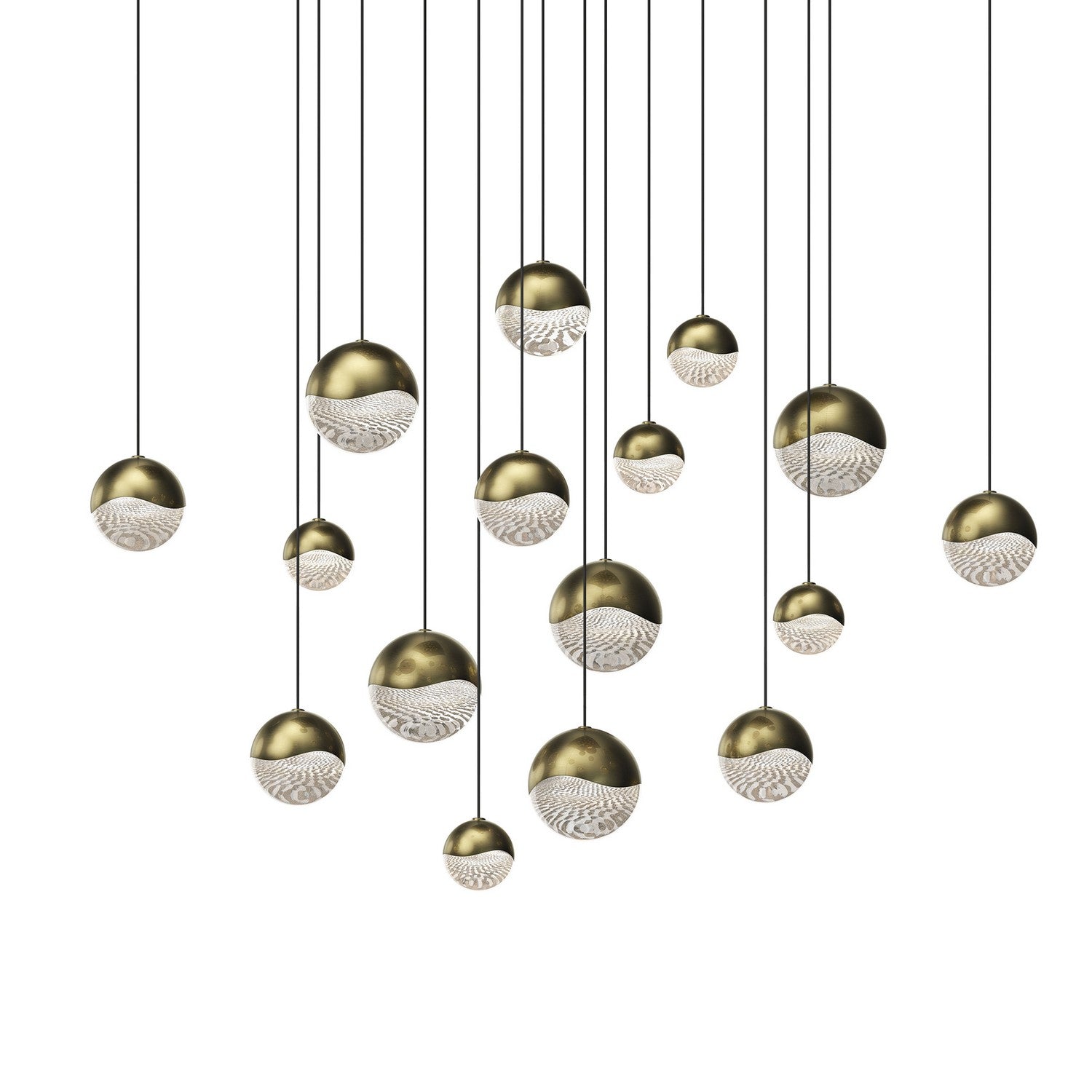 Sonneman - 2923.14-AST - LED Pendant - Grapes - Brass