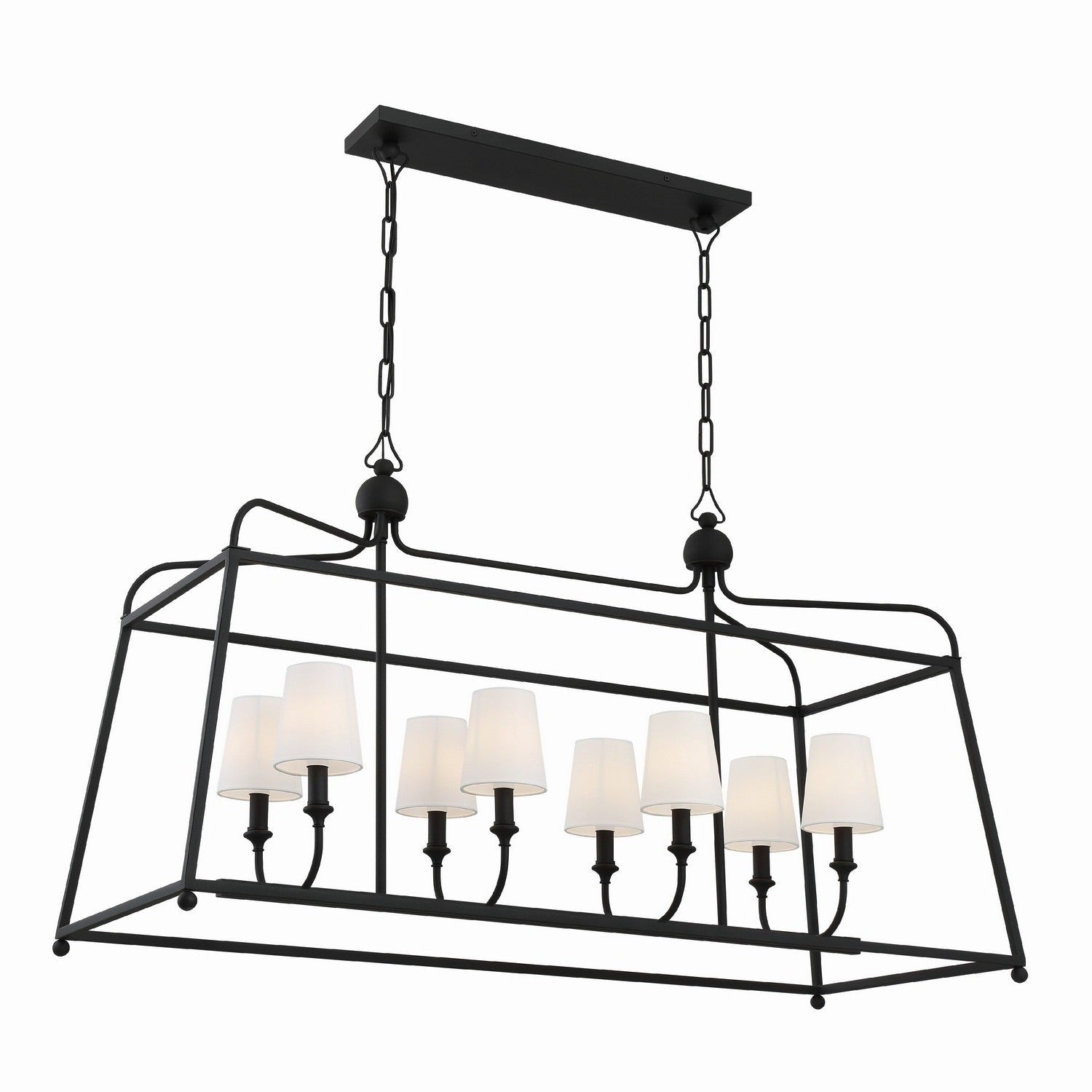 Crystorama - 2249-BF - Eight Light Chandelier - Sylvan - Black Forged