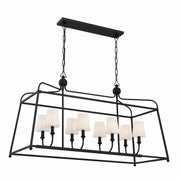 Crystorama - 2249-BF - Eight Light Chandelier - Sylvan - Black Forged