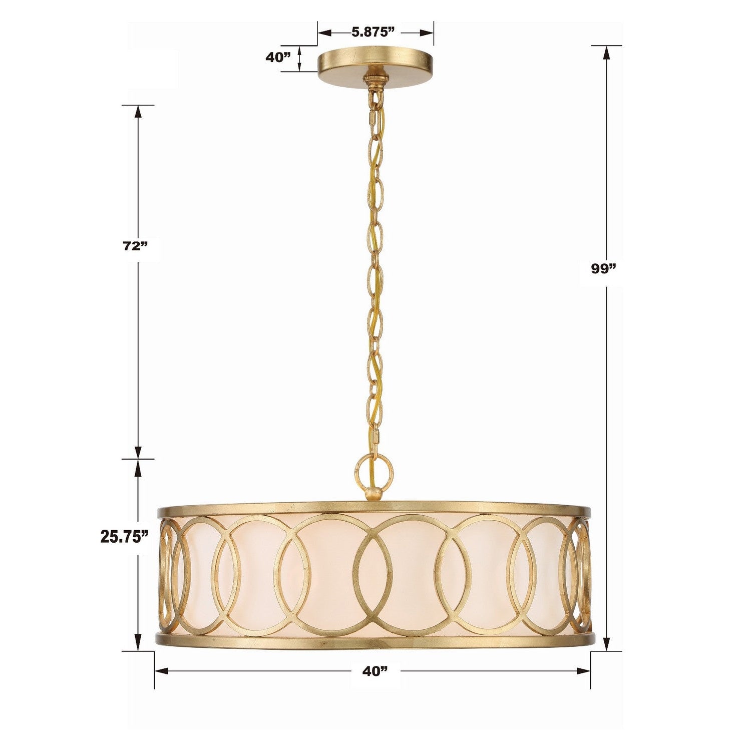 Crystorama - 287-GA - Six Light Chandelier - Graham - Antique Gold