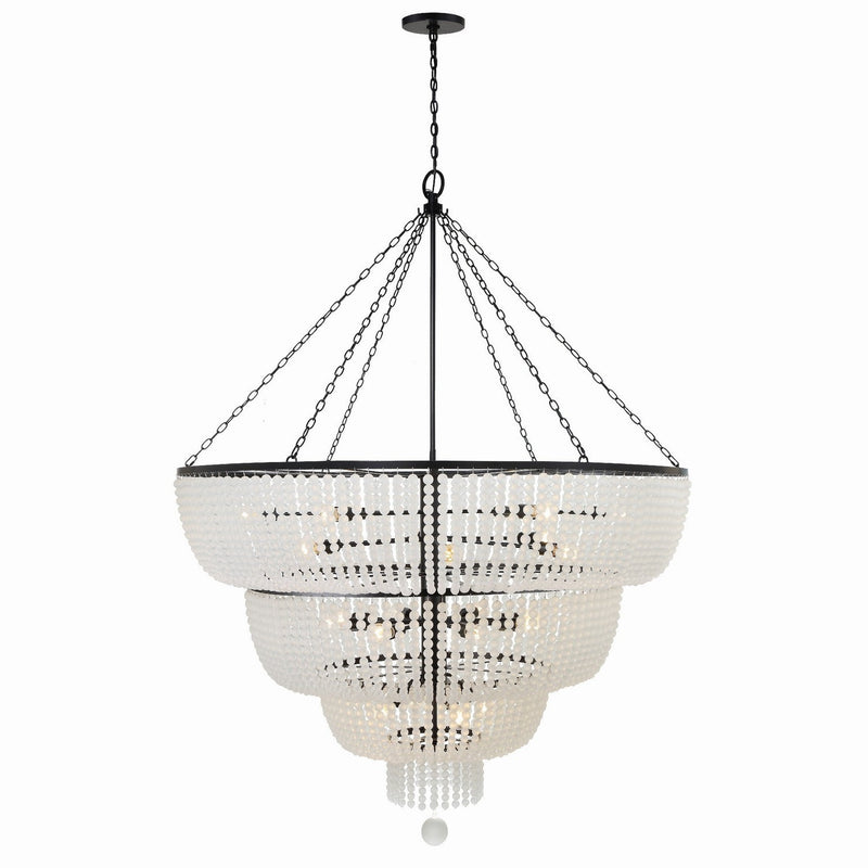 Crystorama - 618-MK - 24 Light Chandelier - Rylee - Matte Black