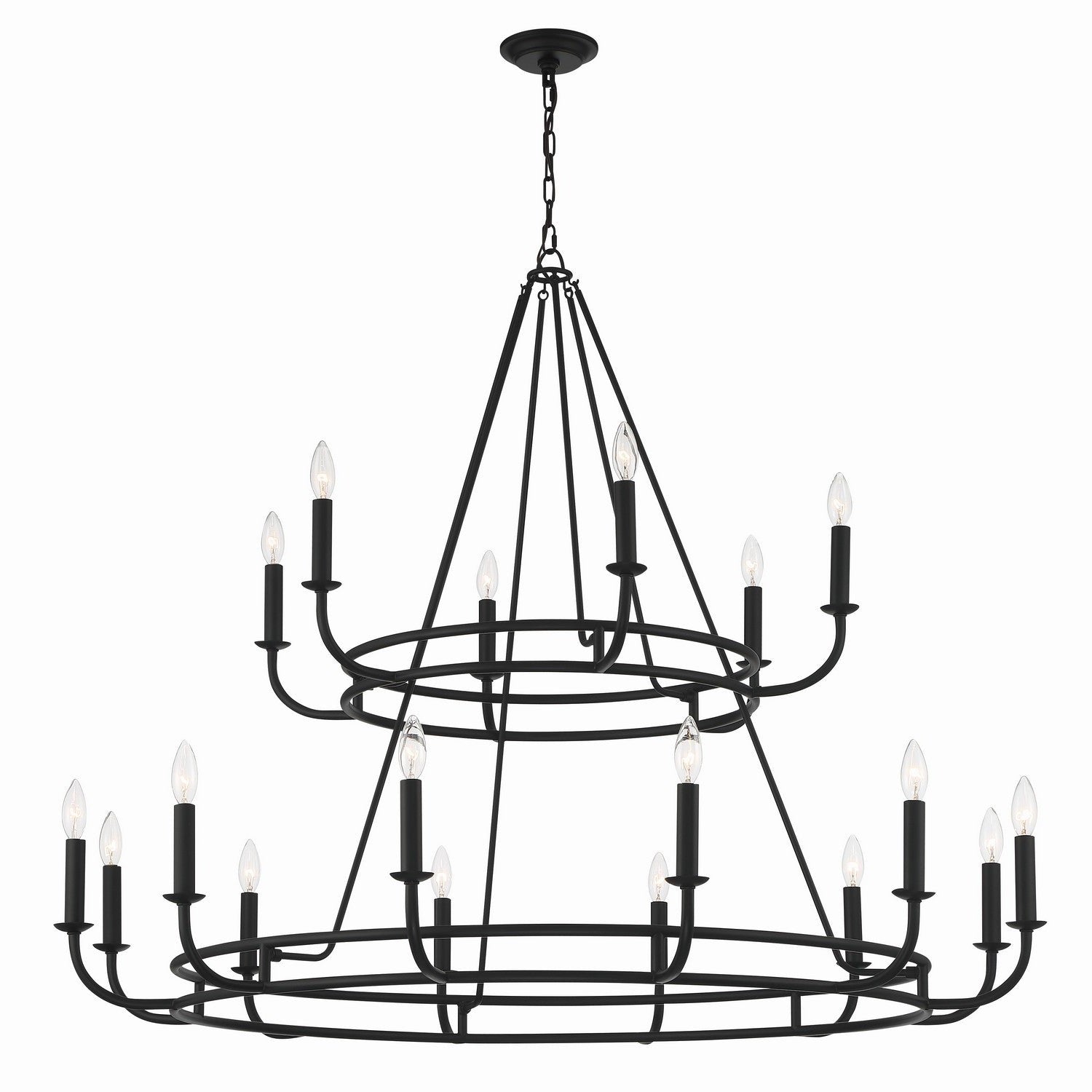 Crystorama - BAI-A2109-MK - 18 Light Chandelier - Bailey - Matte Black