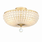 Crystorama - BLA-10660-GA - Three Light Semi Flush Mount - Bella - Antique Gold