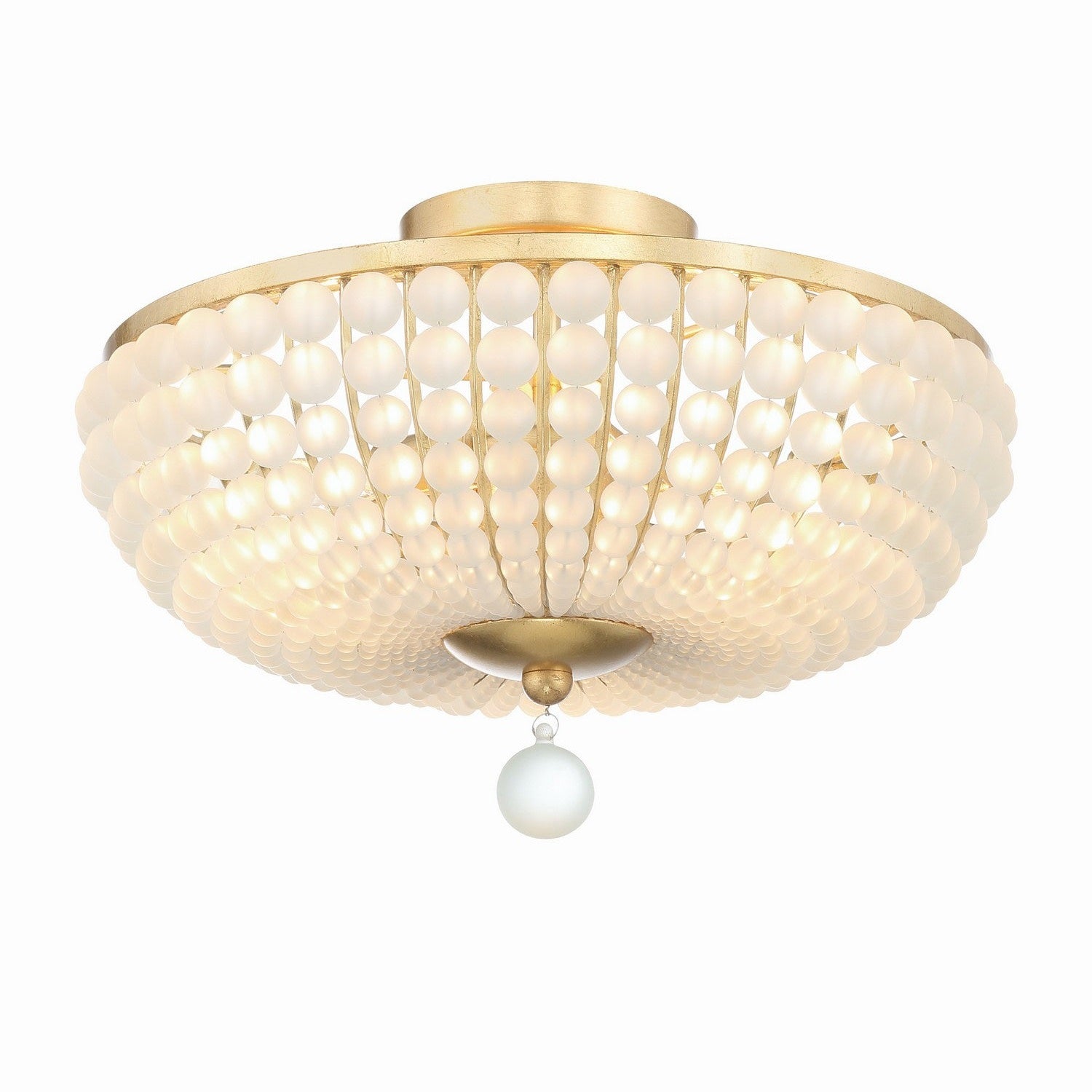 Crystorama - BLA-10660-GA - Three Light Semi Flush Mount - Bella - Antique Gold