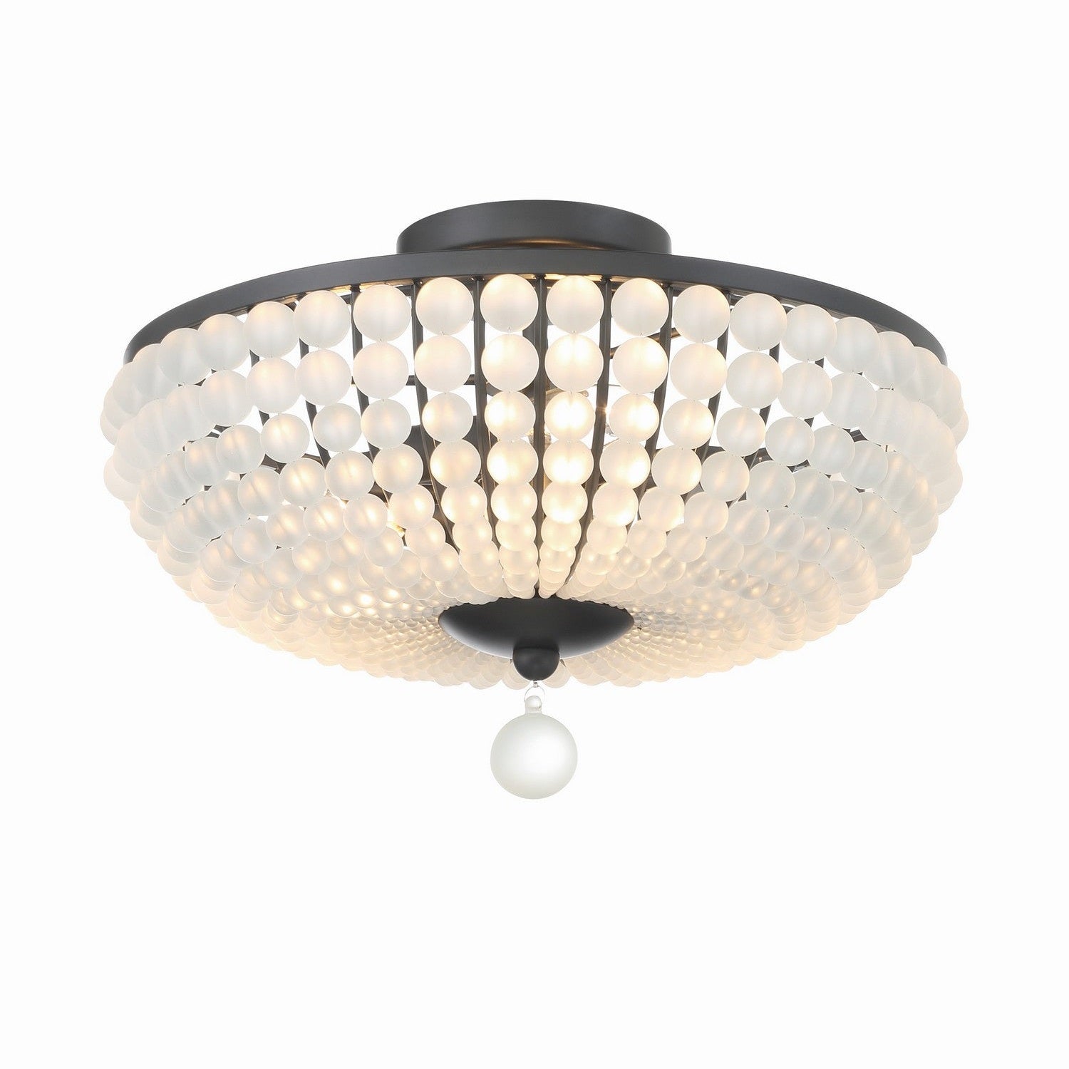 Crystorama - BLA-10660-MK - Three Light Semi Flush Mount - Bella - Matte Black