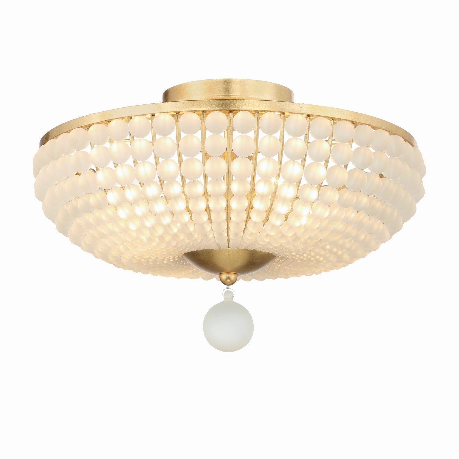 Crystorama - BLA-10665-GA - Four Light Semi Flush Mount - Bella - Antique Gold